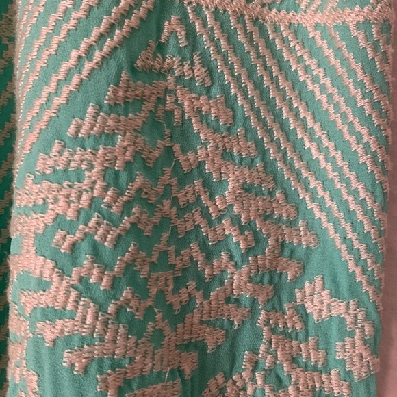 THML maxi dress green turquoise teal embroidered goddess boho - Picture 5 of 10